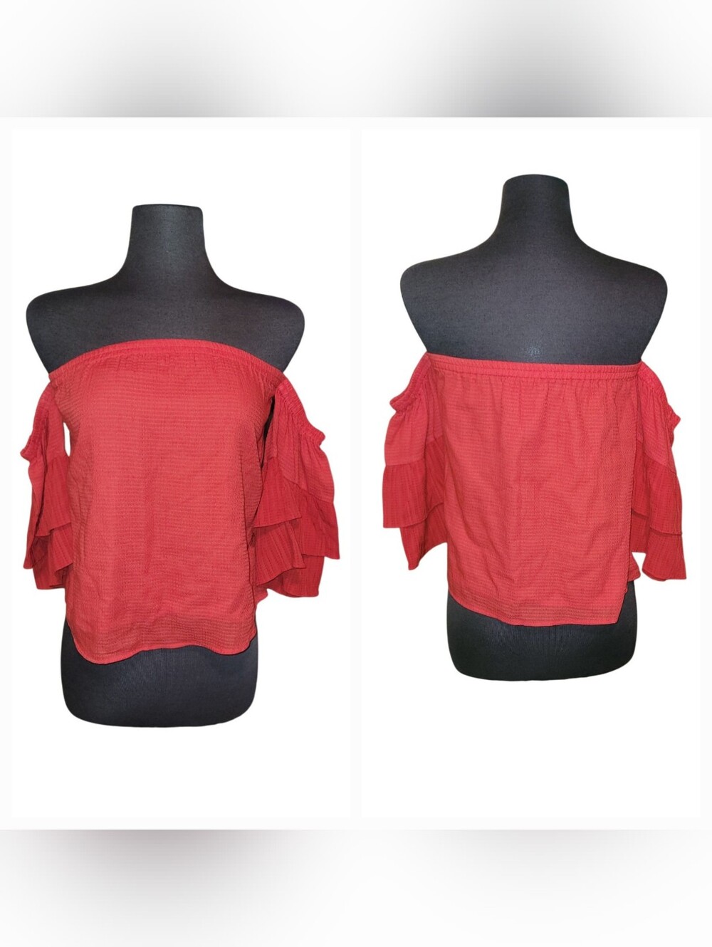Suboo Off Shoulders Top Ruffle Sleeve - Picture 7 of 16